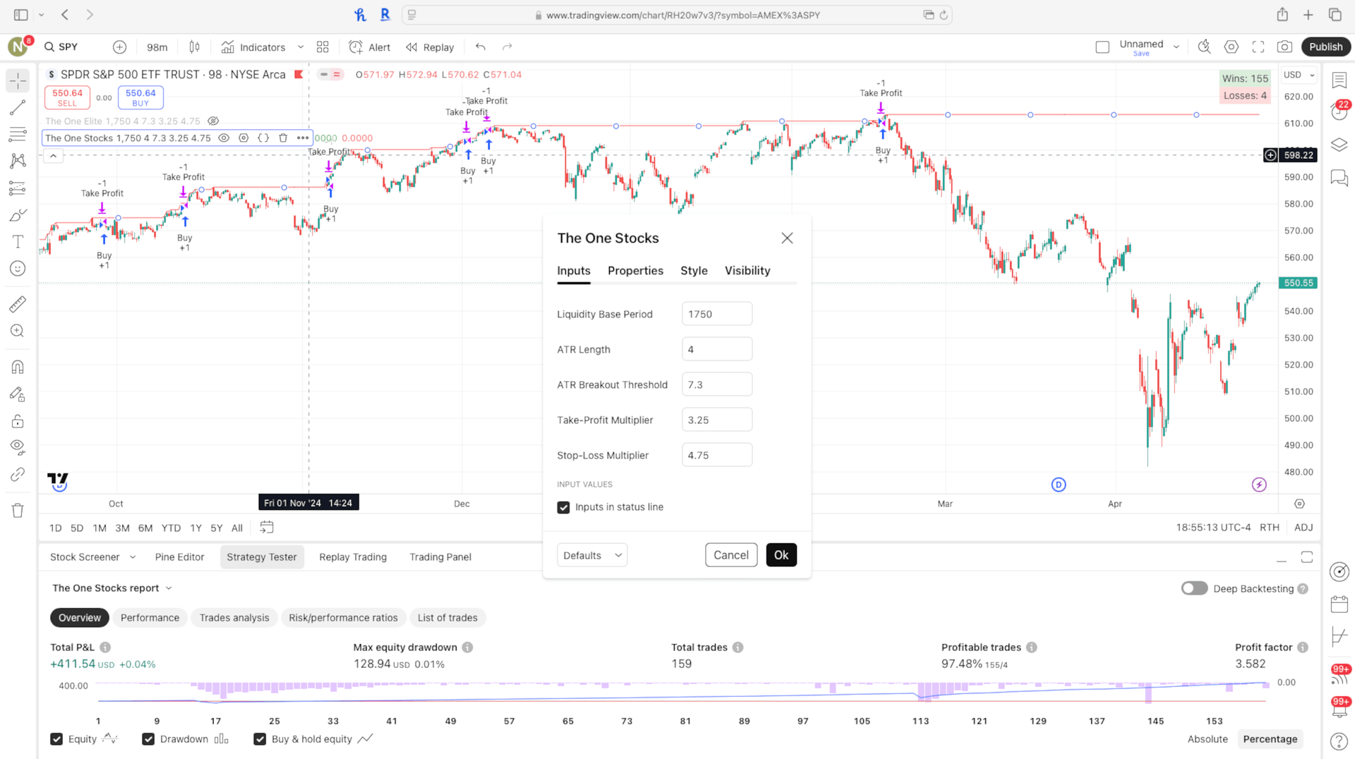 The One Stocks Settings
