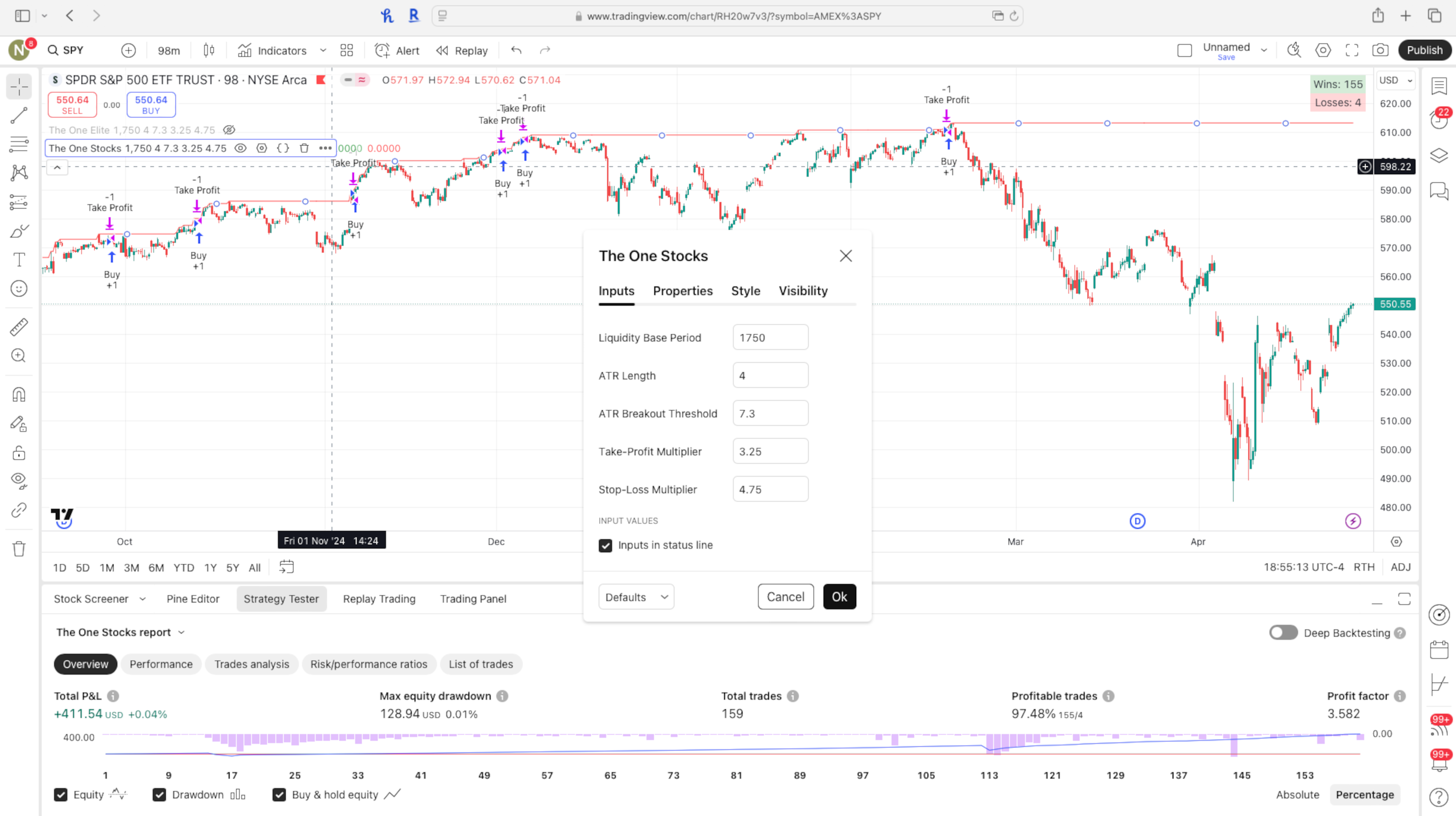 The One Stocks Settings
